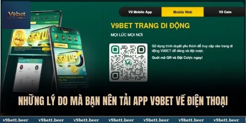 Tải App V9bet 2 Những lý do mà bạn nên tải app V9BET về điện thoại